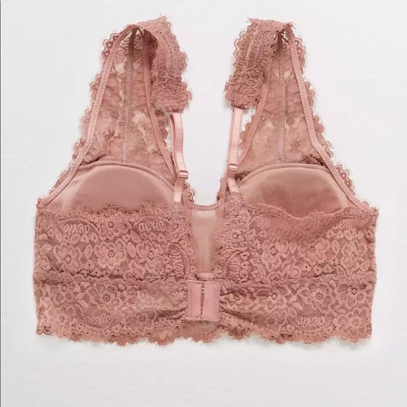 Aerie Eyelash Lace Plunge Bralette - Picture 2 of 3